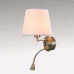 Applique Caicos con caricatore USB e lettore LED