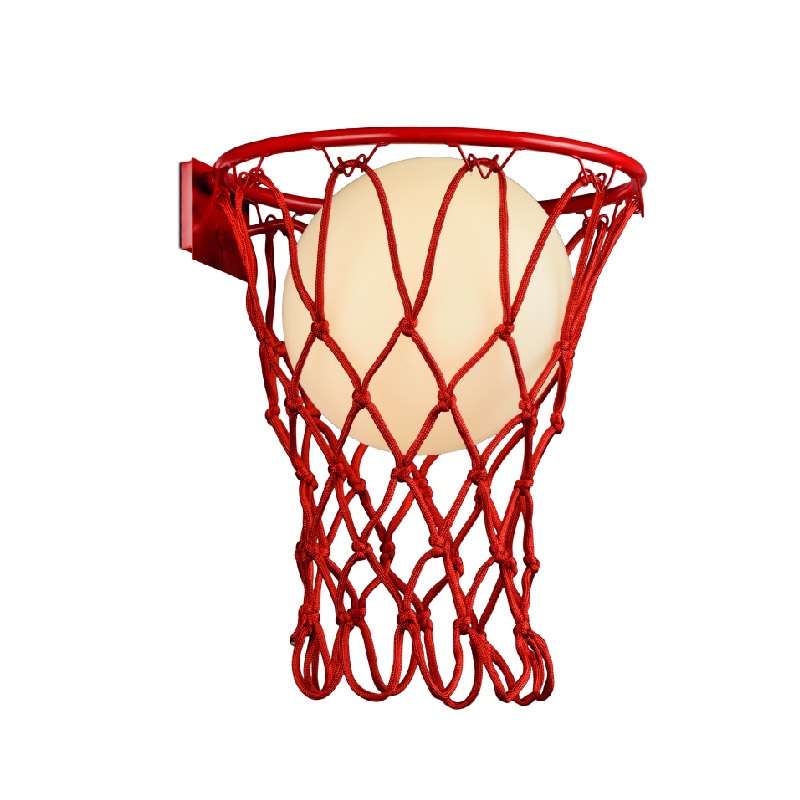 Adesivo Murale 3D Basket – Pallacanestro Sportivo – Decorazione Per Cameretta Ragazzi, Camera Da Letto, Soggiorno (Blu/Rosso)