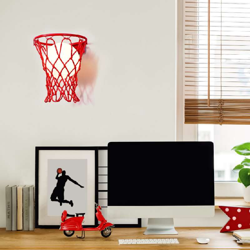 Adesivo Murale 3D Basket – Pallacanestro Blu E Rosso Per Cameretta Ragazzi - 2