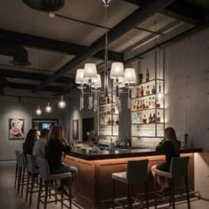 Lampadario 6 luci Tiffany