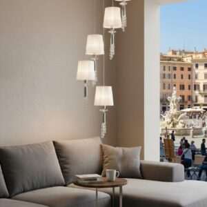 Lampadario circolare Tiffany